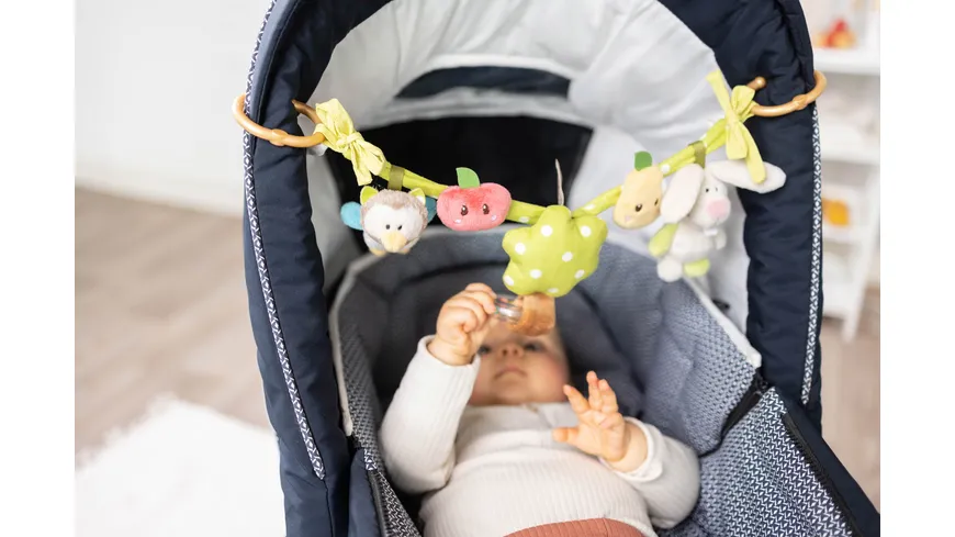 NICI Kinderwagenkette Hase und Eule