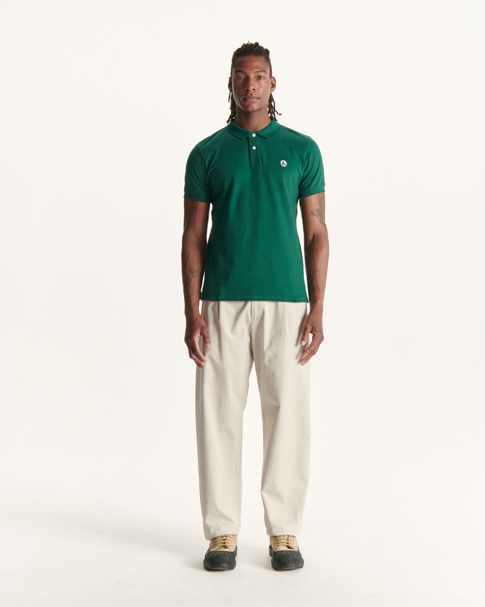 Polo en coton biologique Vert foncé Marbella