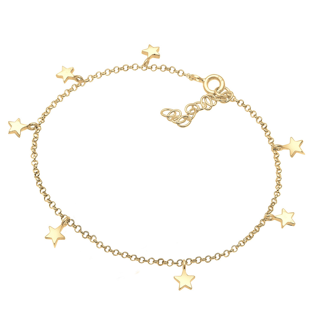 Elli Elli Bracelet de Cheville Bijoux Pied Femme - (925/1000) Argent Bijoux