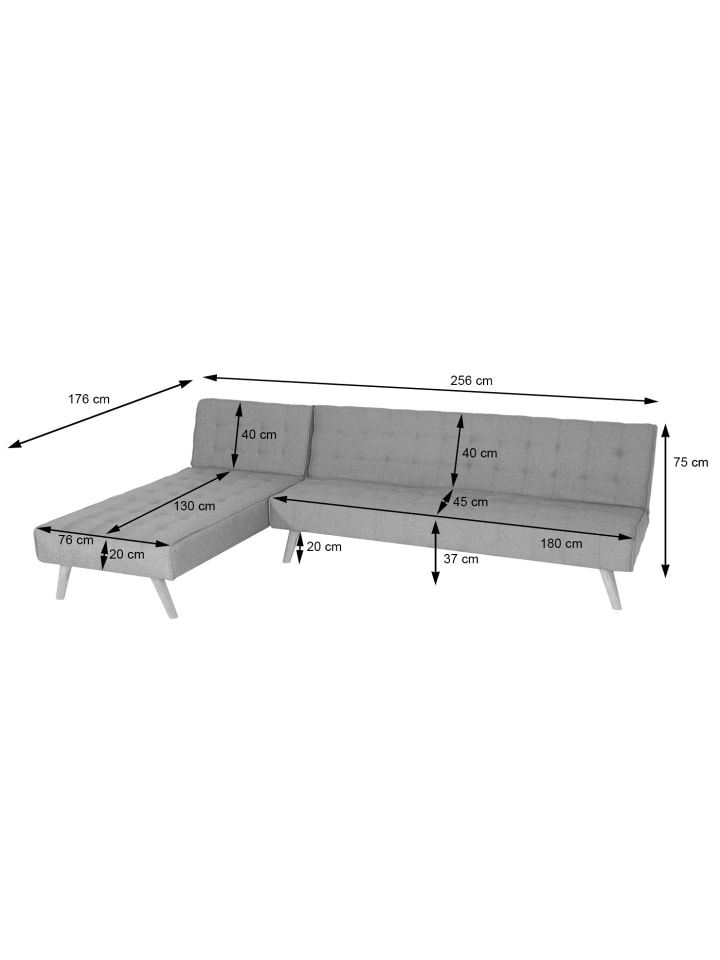 MCW Ecksofa K38 Liegefläche links/rechts, Gelb günstig kaufen onesize