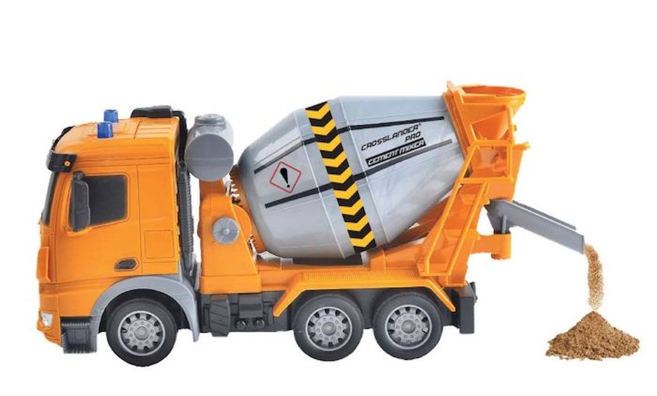 Crosslander® PRO Cement mixer télécommandé avec effets sonores et lumineux. jaune