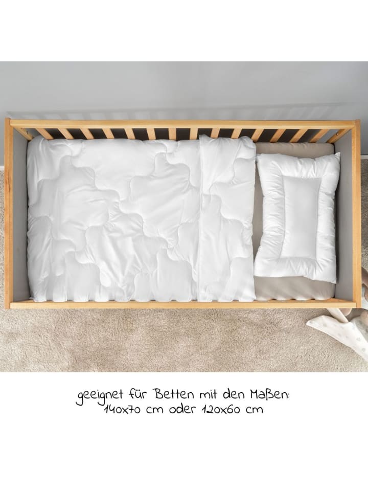 LaLoona Steppbett-Set Premium Complete 100 x 135   40 x 60 in weiss günstig kaufen onesize