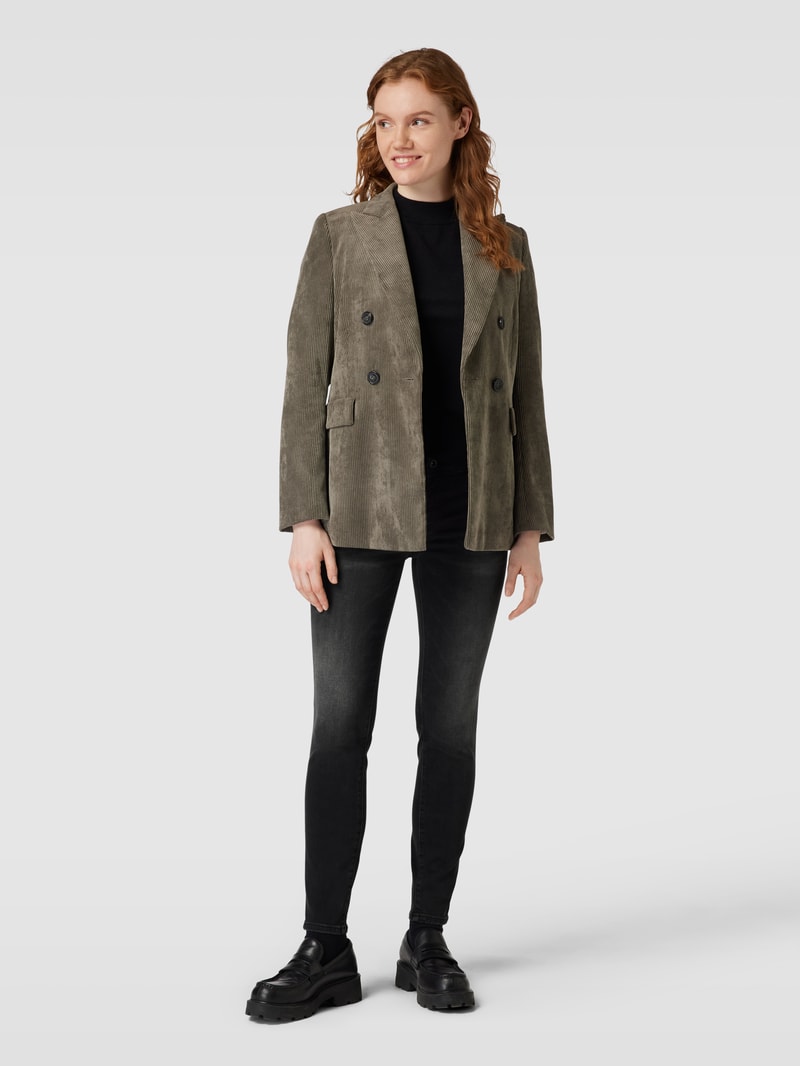 Slim Fit Jeans mit Label-Patch in dunkelgrau