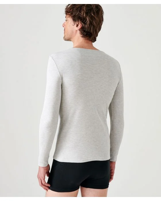 Tee-shirt col V, maille interlock Thermolactyl
