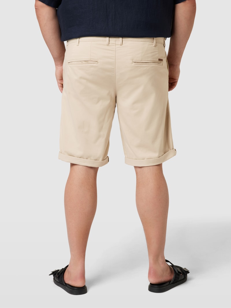 PLUS SIZE Chinoshorts mit fixierten Beinumschlägen Modell 'BOWIE' in beige
