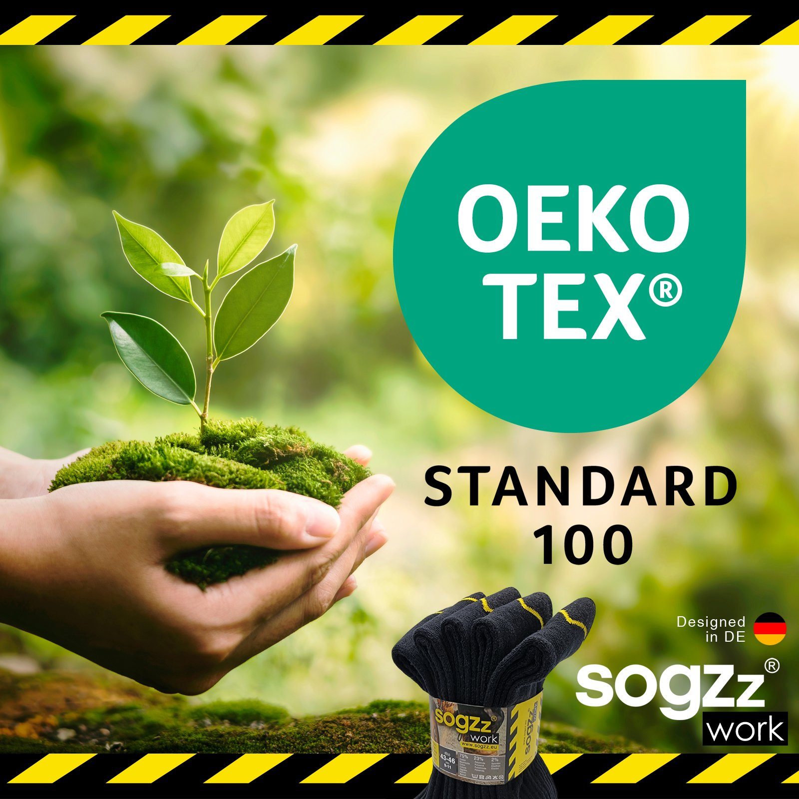 sogzz Arbeitssocken 5-60 Paar Socken Herren Schwarz 75% Baumwolle Work Arbeit Socken (Modell: Work Basic, 5-Paar)