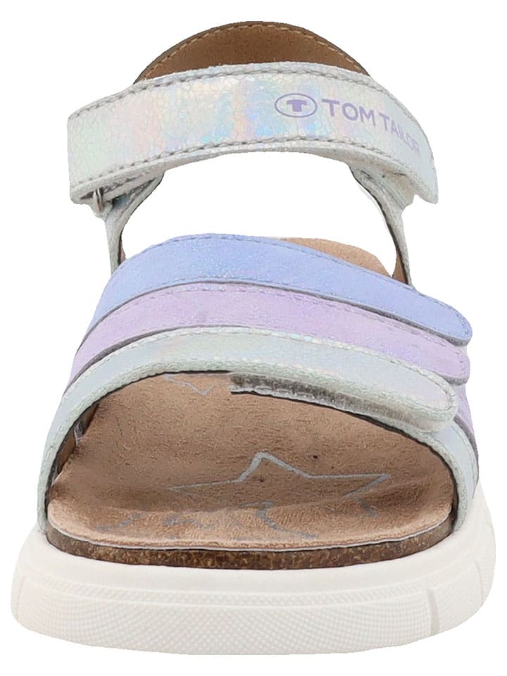 Tom Tailor Sandalen in Lila/ Silber günstig kaufen