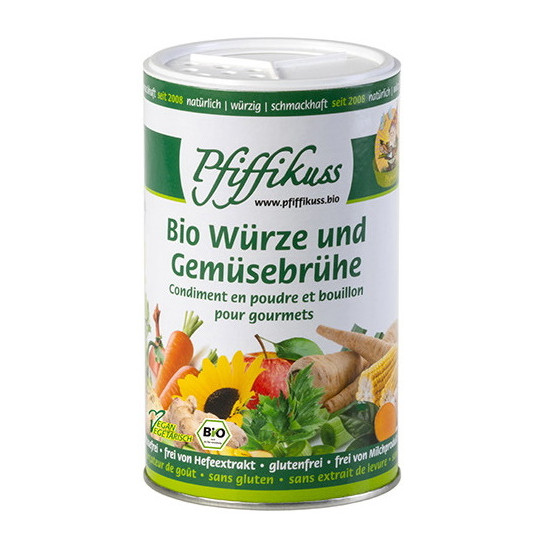Pfiffikus Bio Würze und Gemüsebrühe 250G
