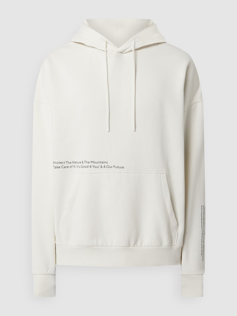 Oversized Hoodie mit Message und Print in offwhite