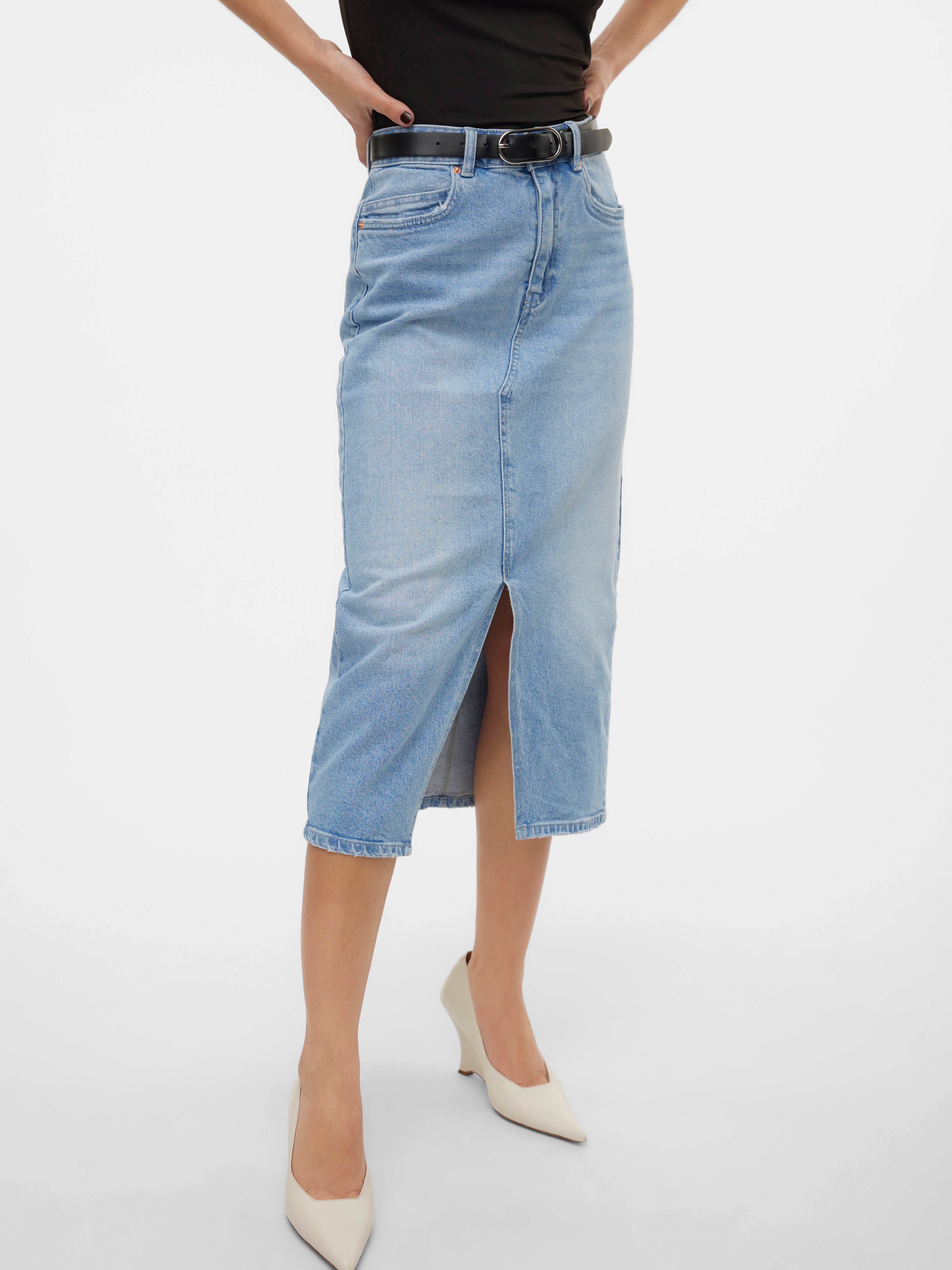 VMVERI Hohe Taille Langer Rock