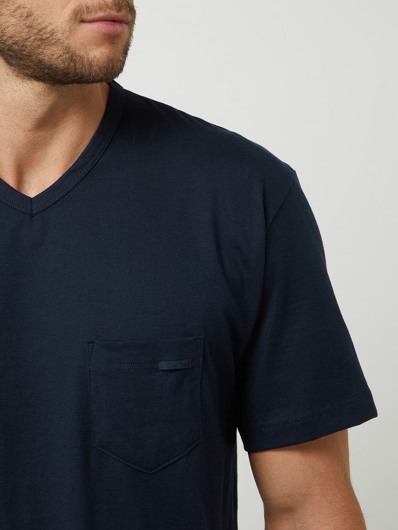 Pyjama aus Slingle Jersey Modell 'Relax' in dunkelblau