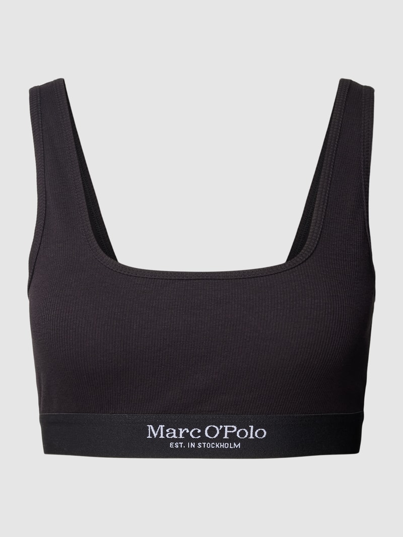 Bralette mit Label-Bund in schwarz