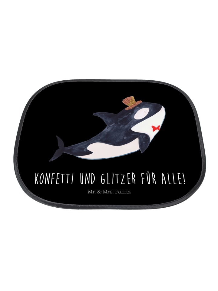 Mr. & Mrs. Panda Auto Sonnenschutz Orca Zylinder mit Spruch in Schwarz günstig kaufen onesize