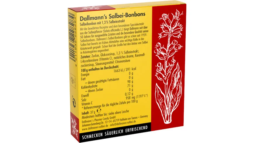 Dallmann's Salbei-Bonbons mit Vitamin C