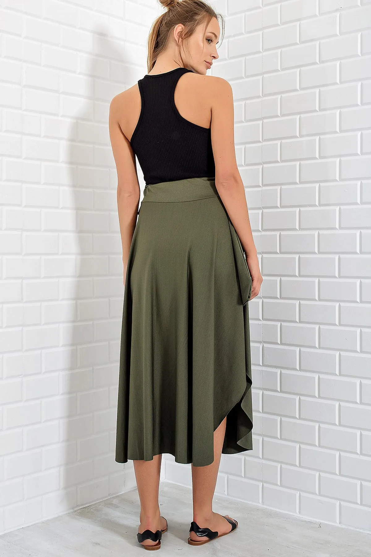 Trend Alaçatı Stili  Rock - Khaki - Maxi