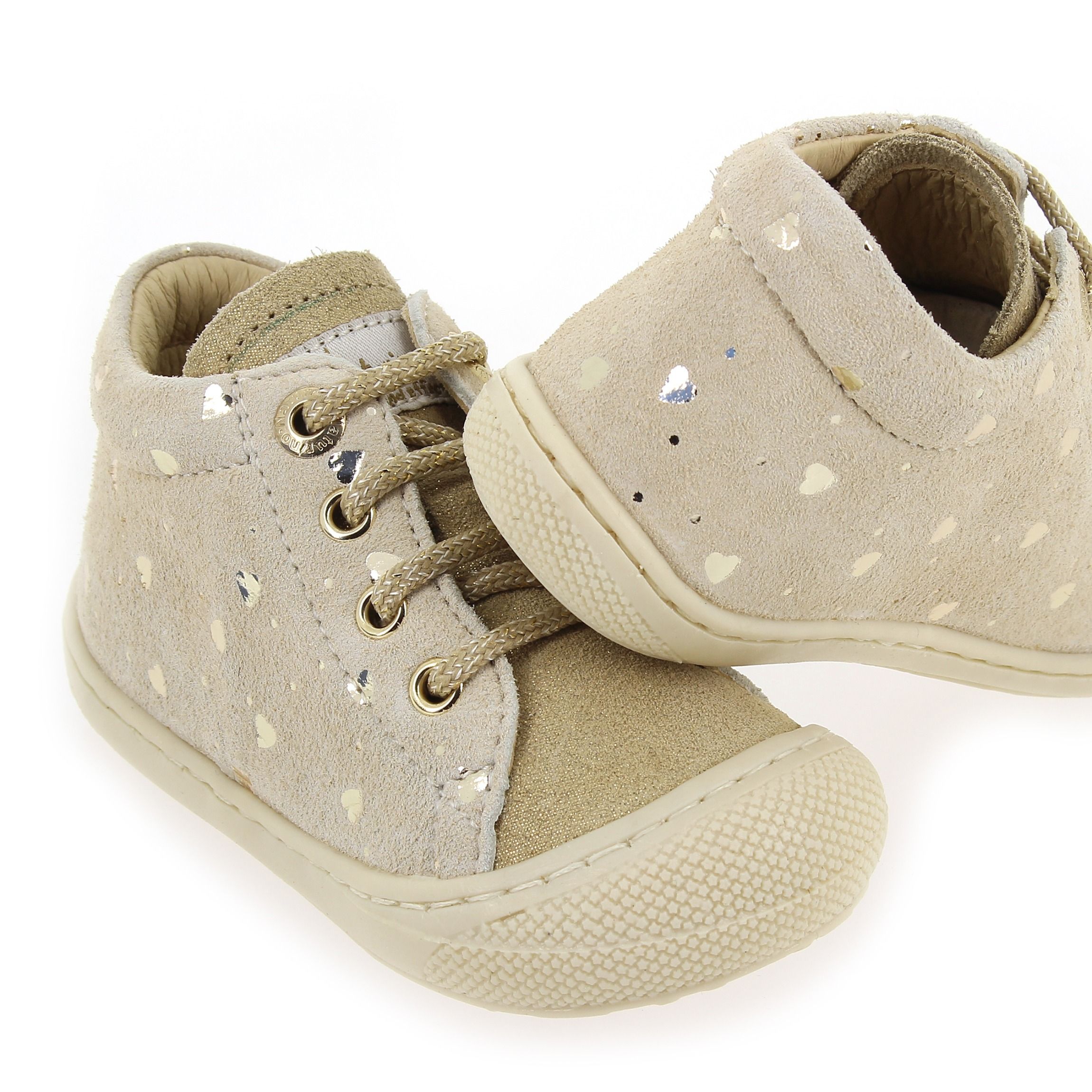 Naturino  COCOON SUEDE GLITTER - Beige Doré