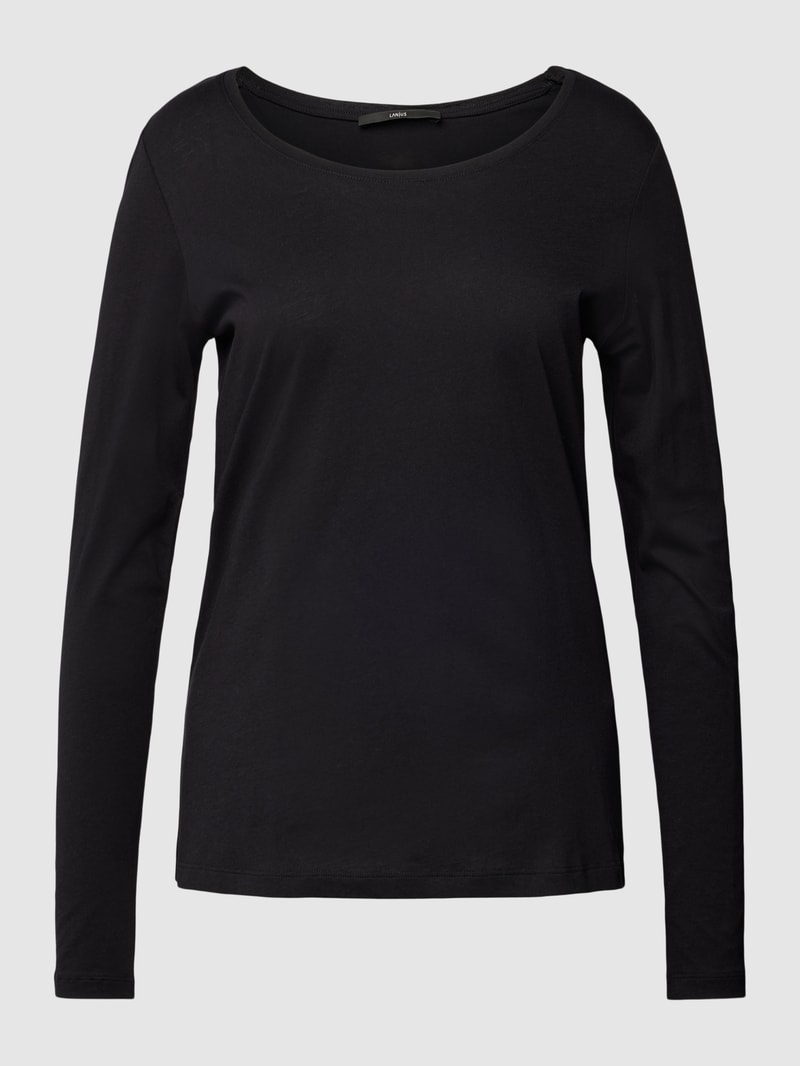 Longsleeve mit Rundhalsausschnitt in schwarz