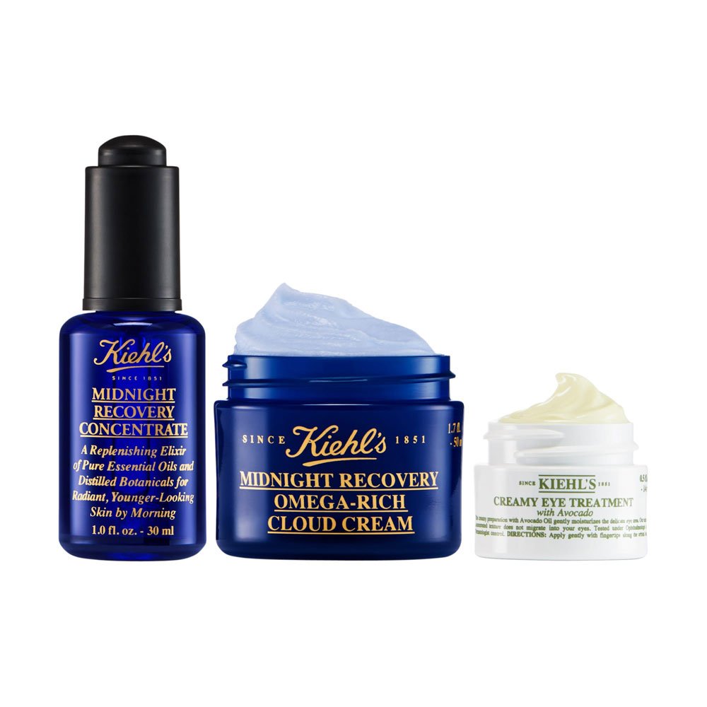 KIEHL&'S Midnight Recovery Nighttime Hydration Essentials Set