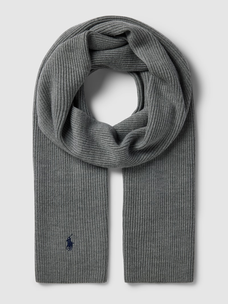 Schal mit Label-Stitching in silber