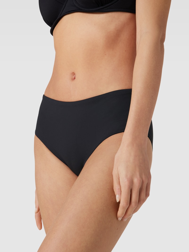Bikini-Hose mit elastischem Bund in schwarz