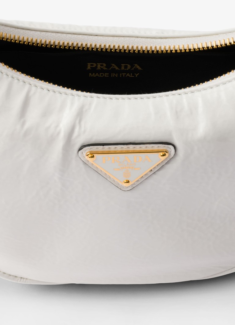 Prada Arqué patent leather shoulder bag