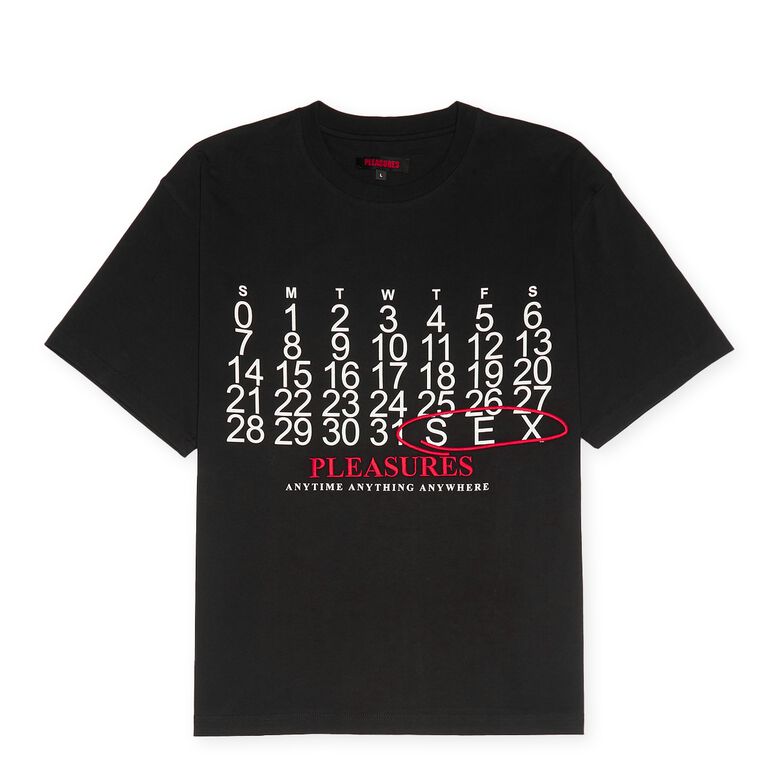 Pleasures Calendar Heavyweight T-Shirt black