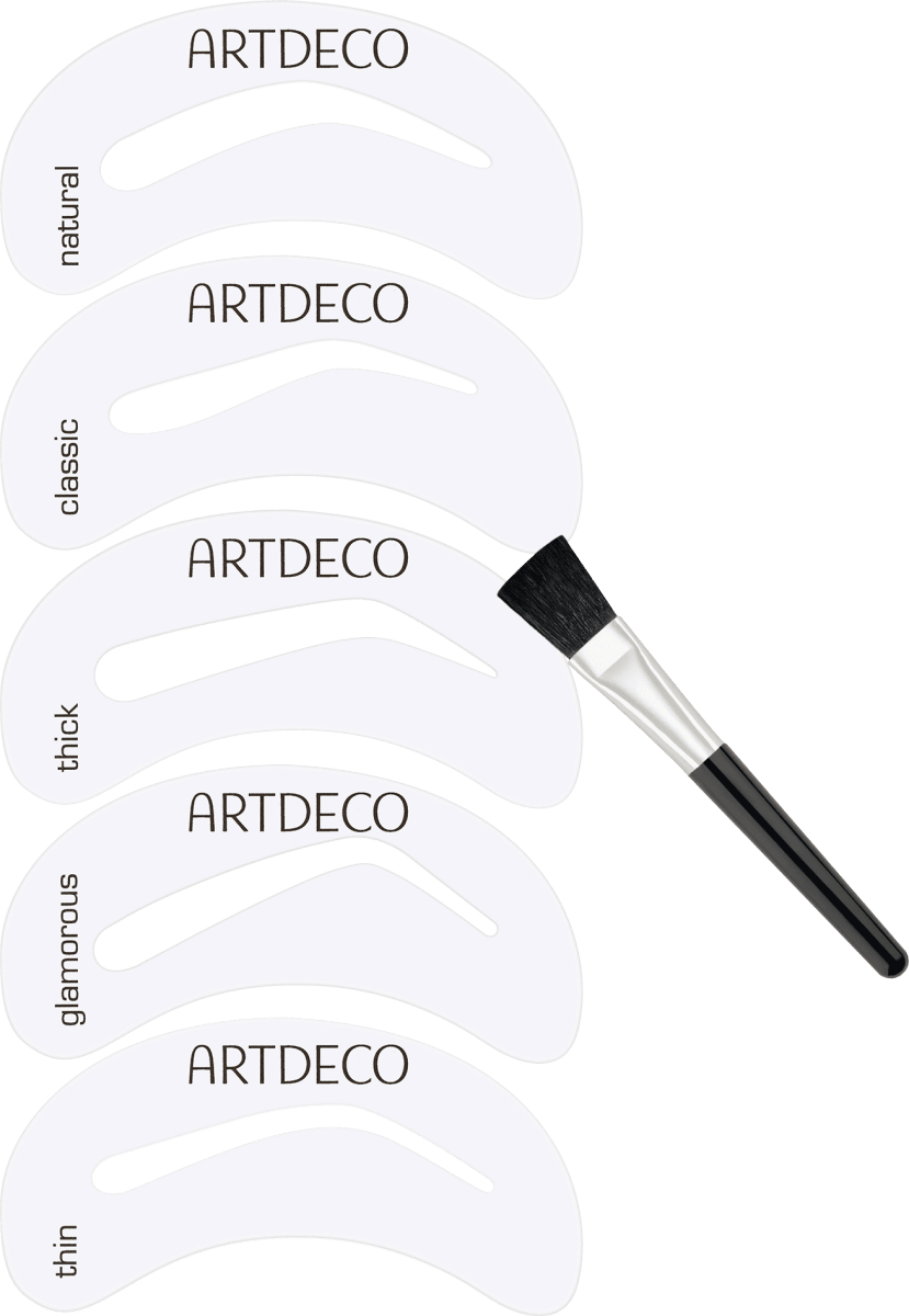Augenbrauenschablone Eye Brow Stencils & Brush Applicator, 1 St