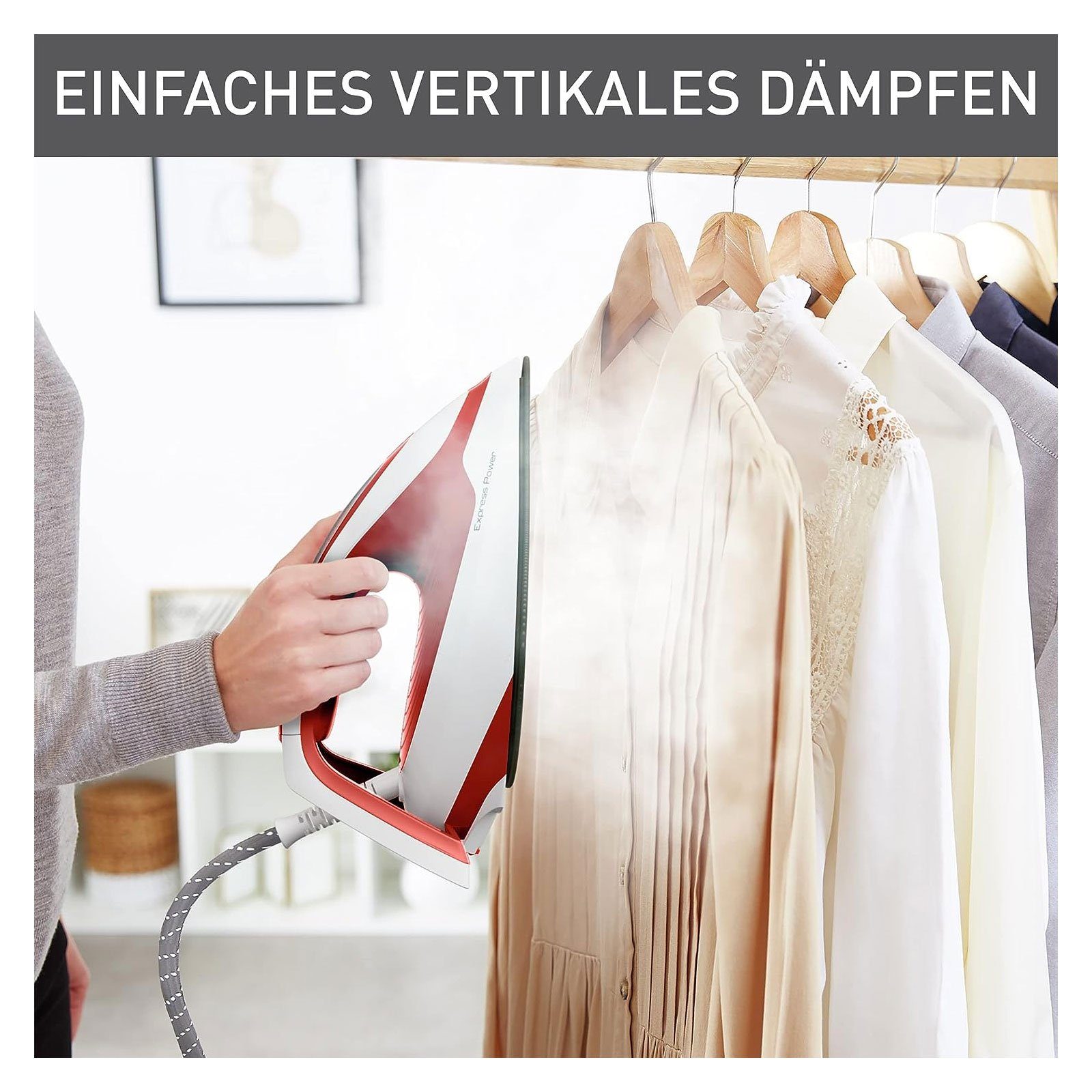 Tefal Dampfbügelstation SV8110, Kraftvoller Dampfstoß, Kontinuierliche Dampfabgabe