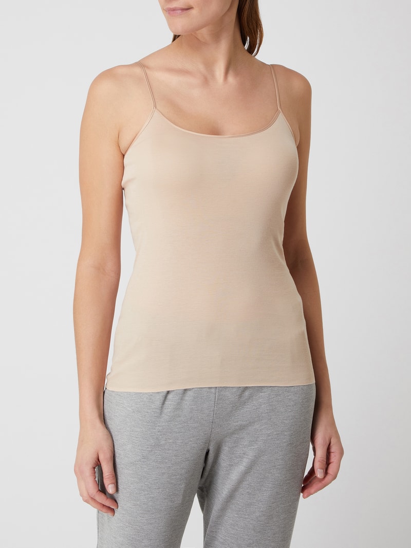 Unterhemd aus merzerisierter Baumwolle Modell 'Cotton Seamless' in beige