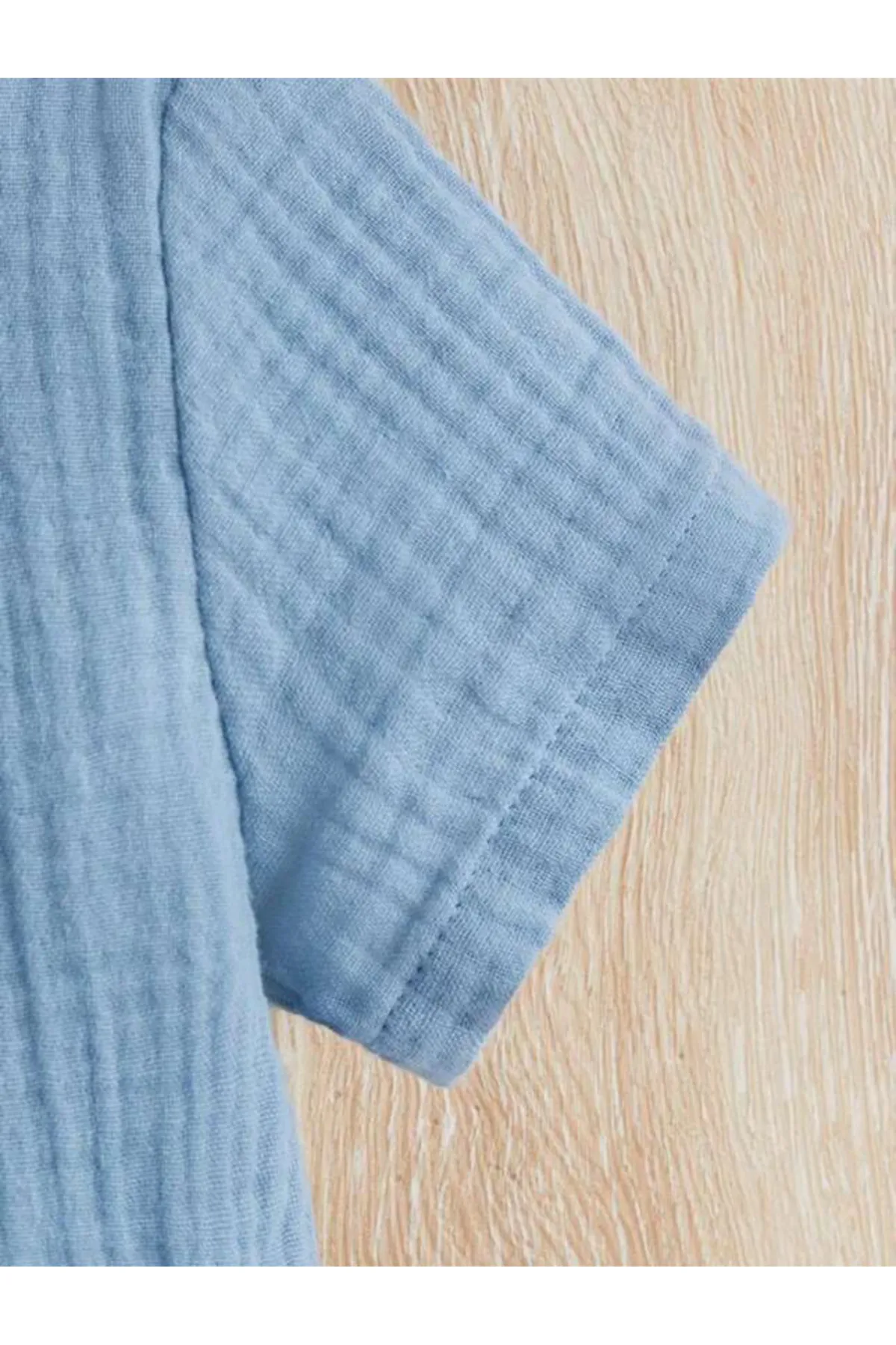 Bubito  Unisex-Set mit geknöpften Musselin-Unterhosen und Shorts aus 100 % Baumwolle für Babys und Kinder, Blau
