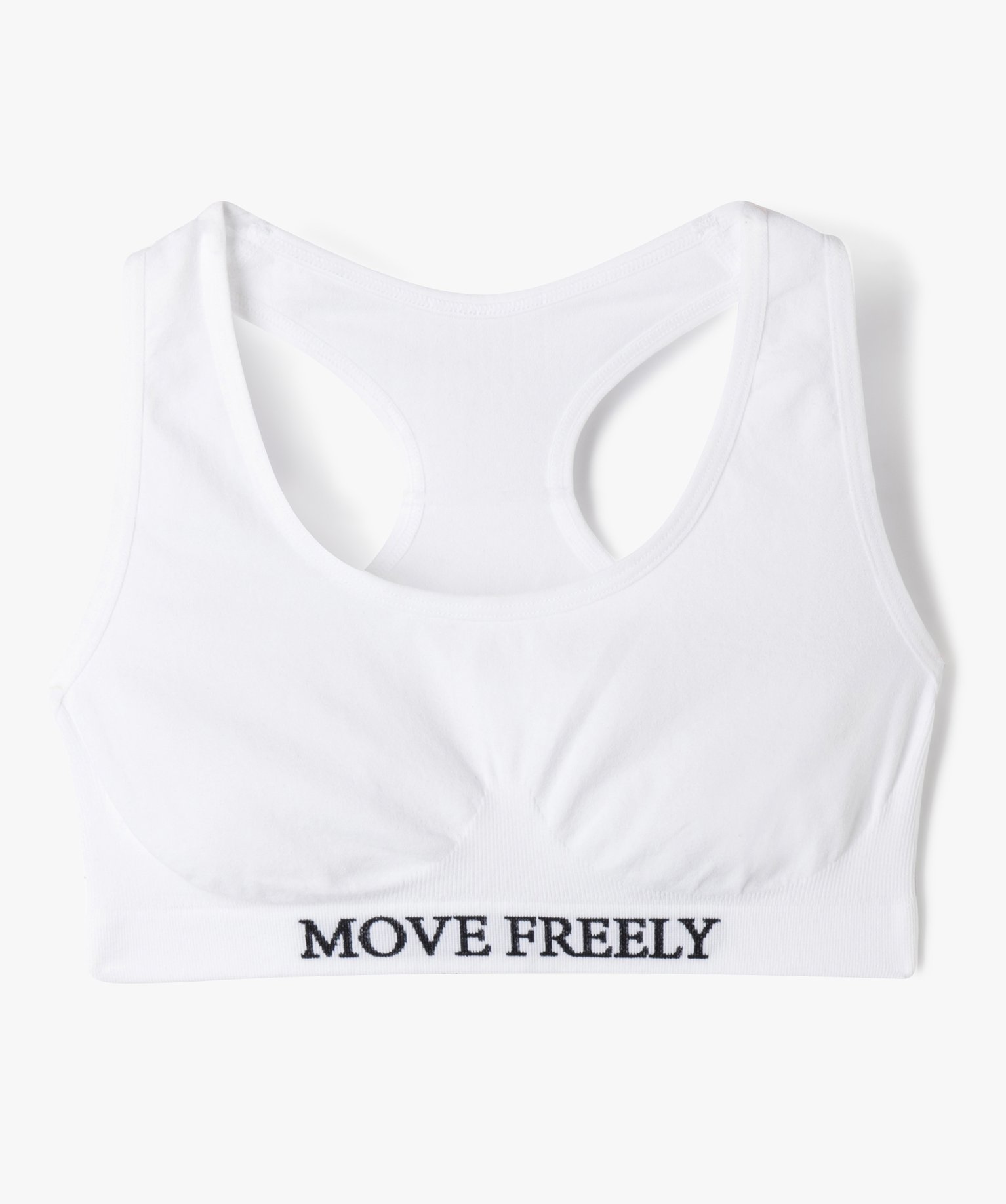 Brassière dos nageur fille blanc | GEMO