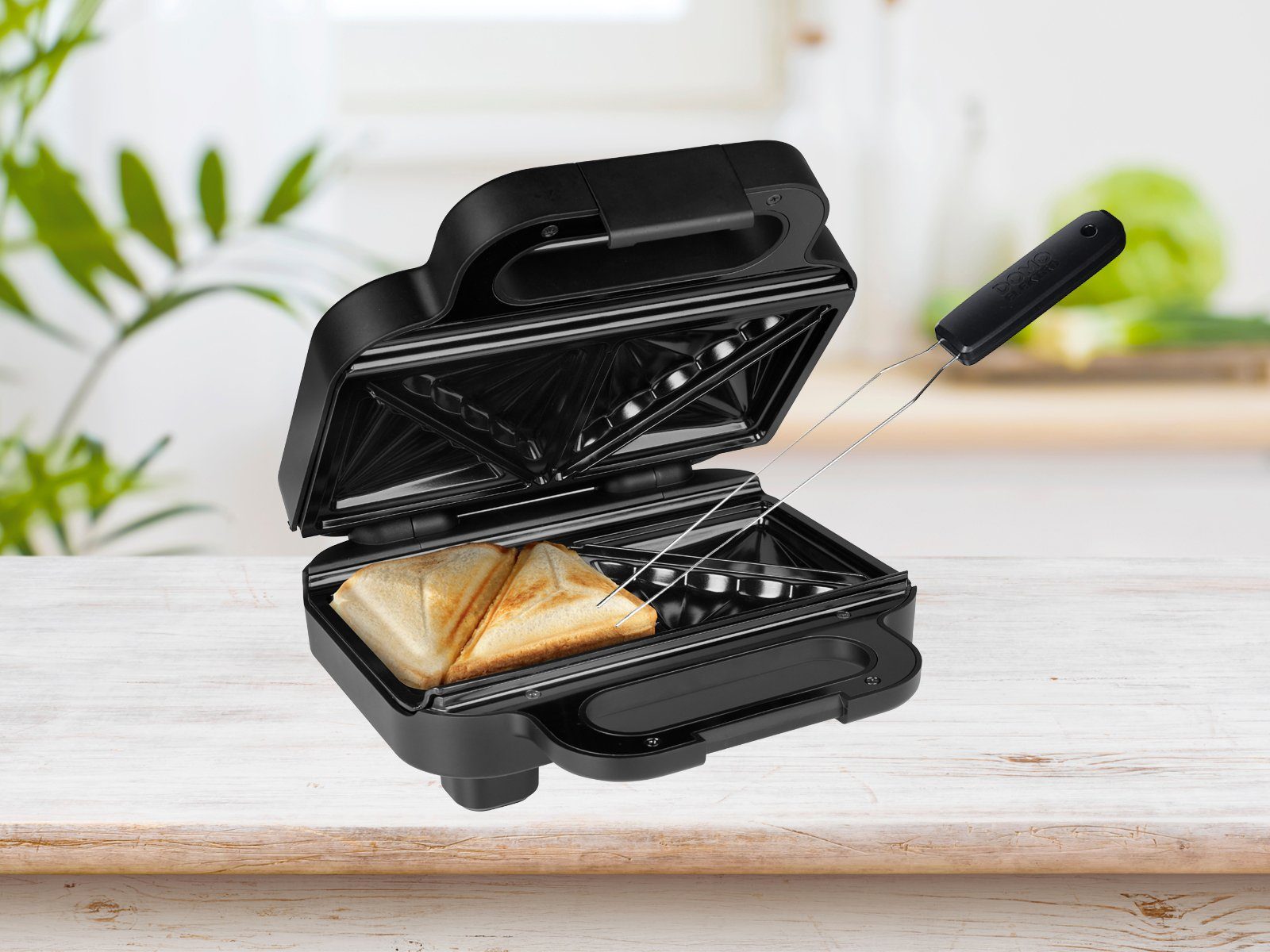 Setpoint Sandwichmaker, 800 W, Toaster Snack Kontaktgrill Indoorgrill - extra tiefe Platten 22x11cm