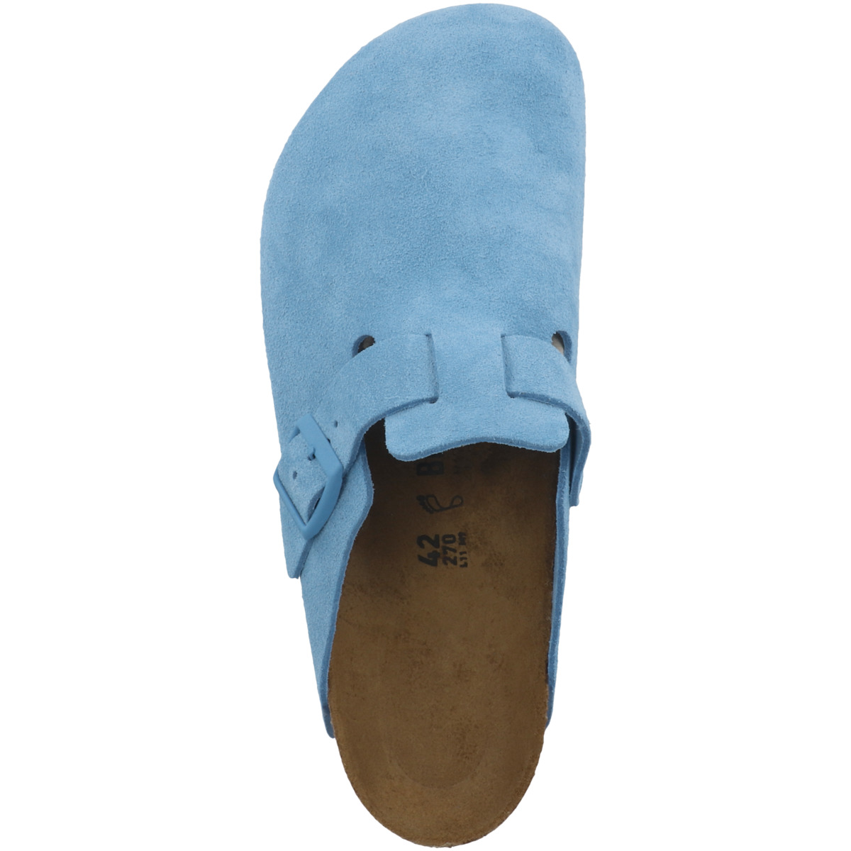 Birkenstock Boston Veloursleder normal Clogs blau