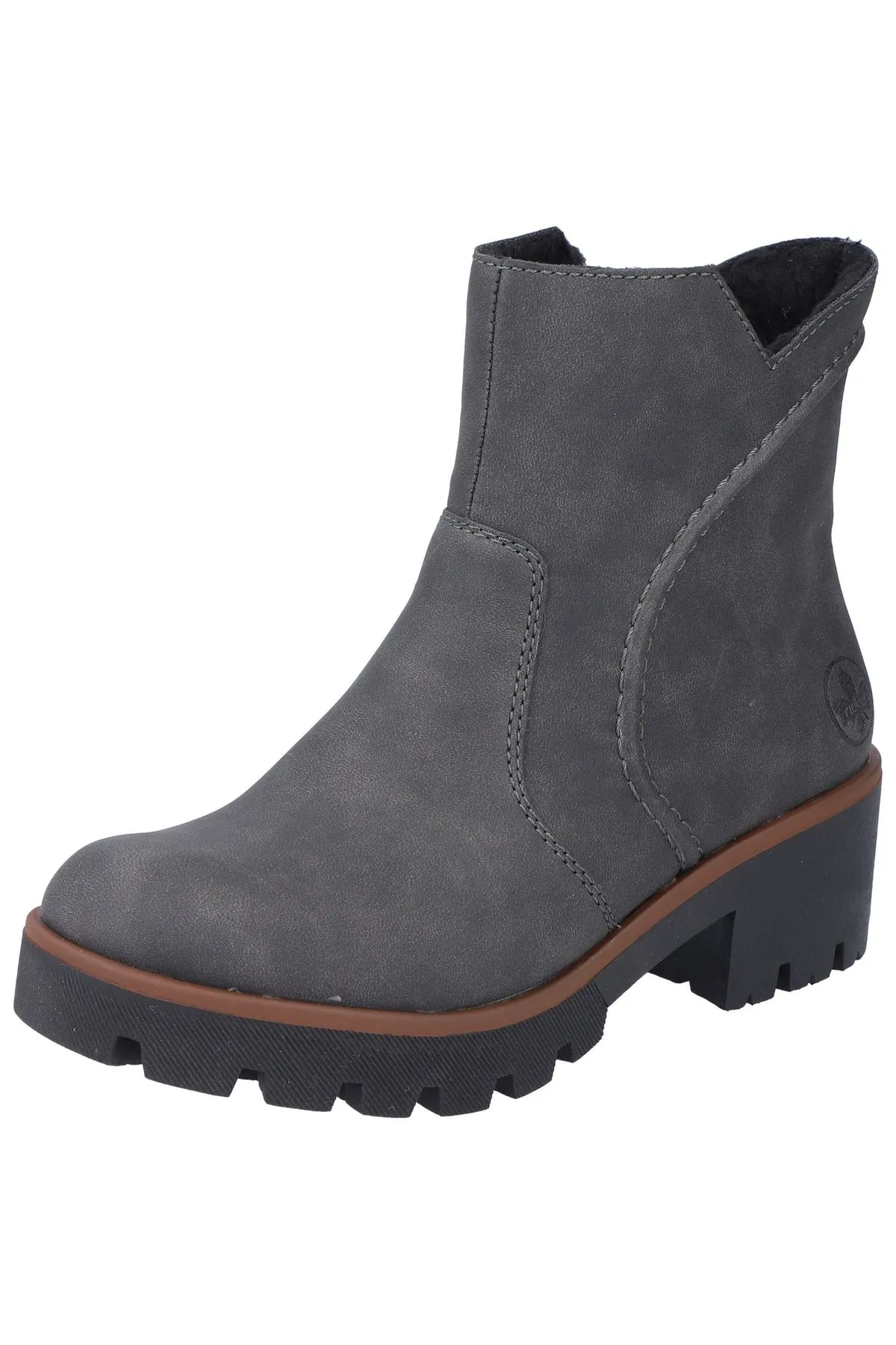Rieker  Stiefelette - Grau - Blockabsatz