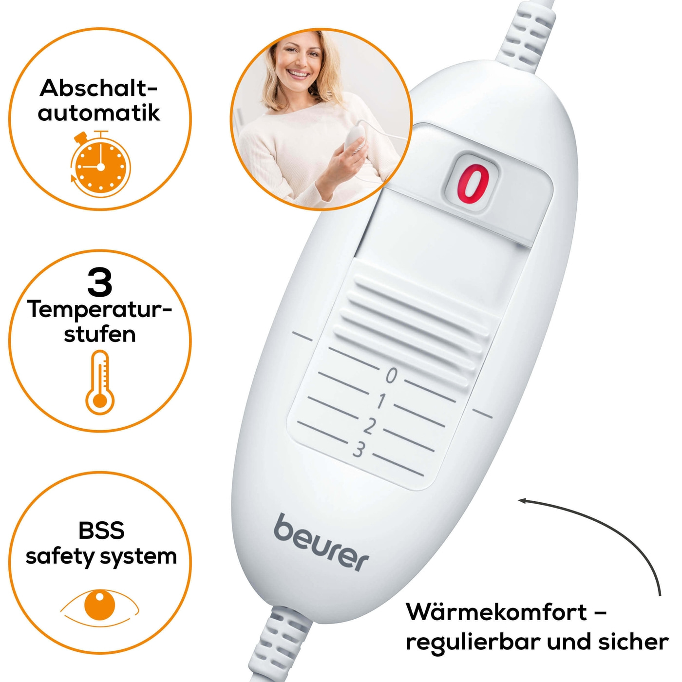 Beurer Fußwärmer FW 20 Cosy-Atmungsaktive Fußheizung mit 3 Temperaturstufen