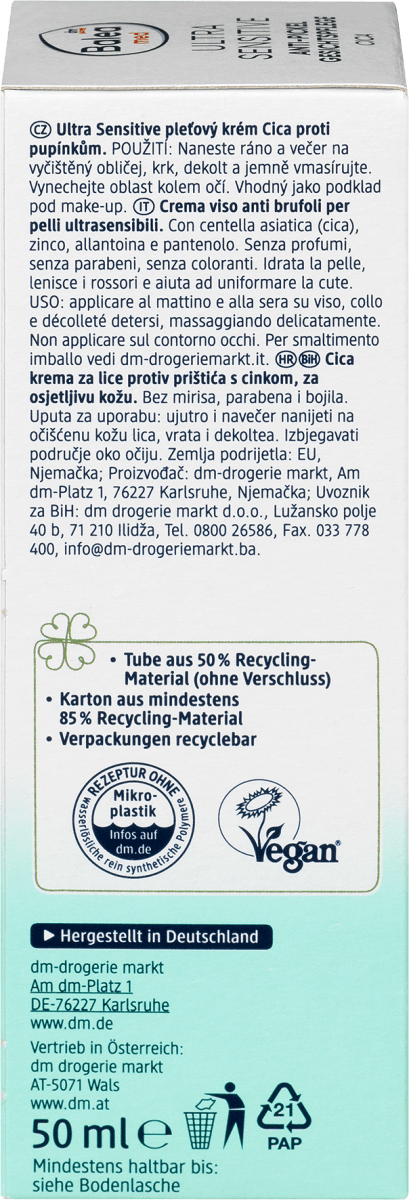 Anti Pickel Gesichtscreme ultra sensitive, 50 ml