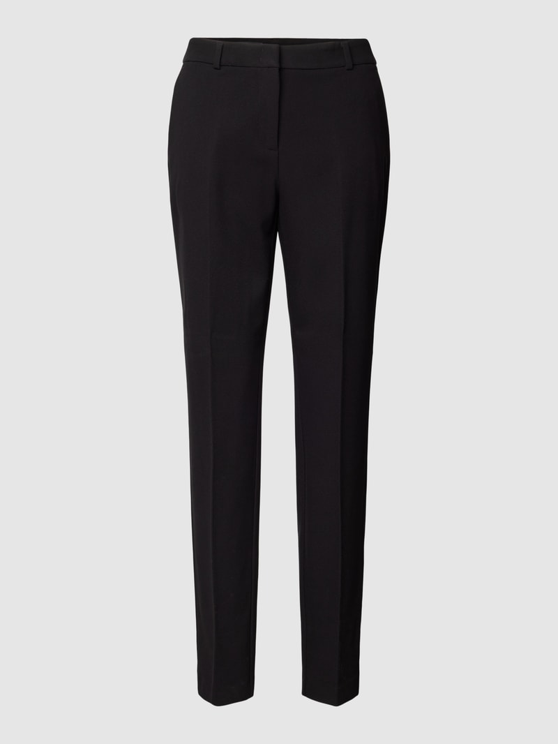 Bundfaltenhose mit Gesäßtaschen in schwarz