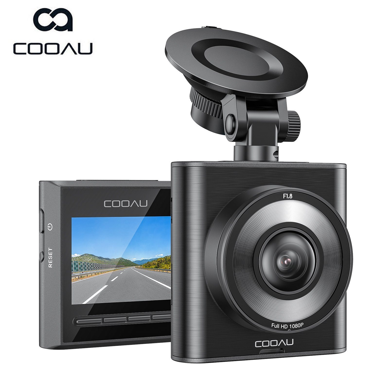 COOAU 1920 x 1080P Nachtsicht Track Dual Dashcam mit 2