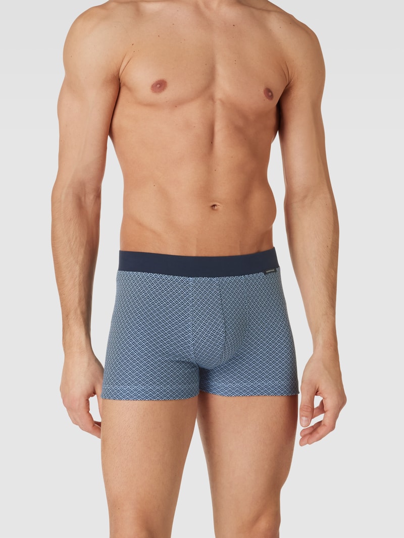 Trunks mit elastischem Bund Modell 'FINE INTERLOCK' in blau