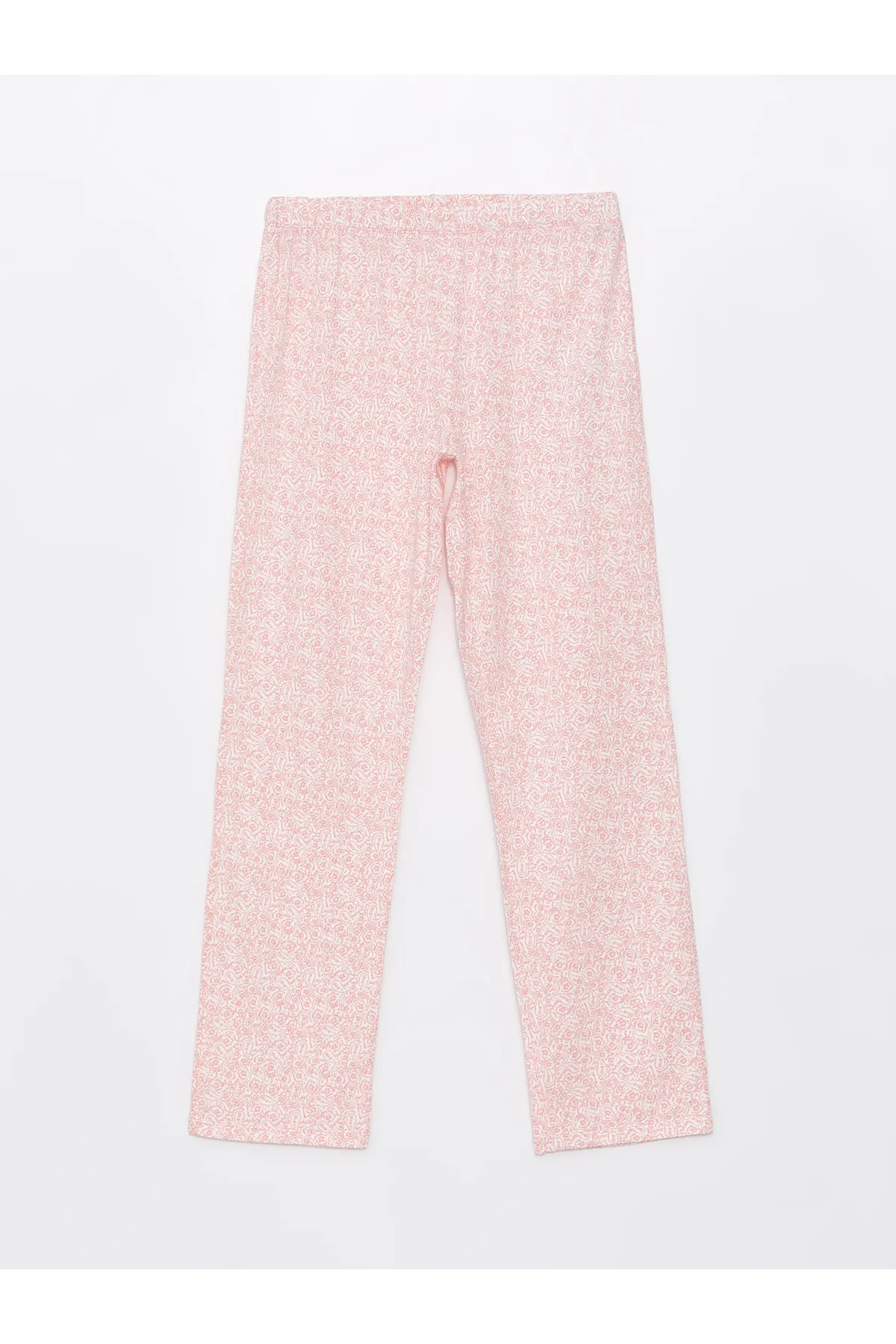 LC Waikiki  Bedrucktes Langarm-Damenpyjama-Set mit Rundhalsausschnitt