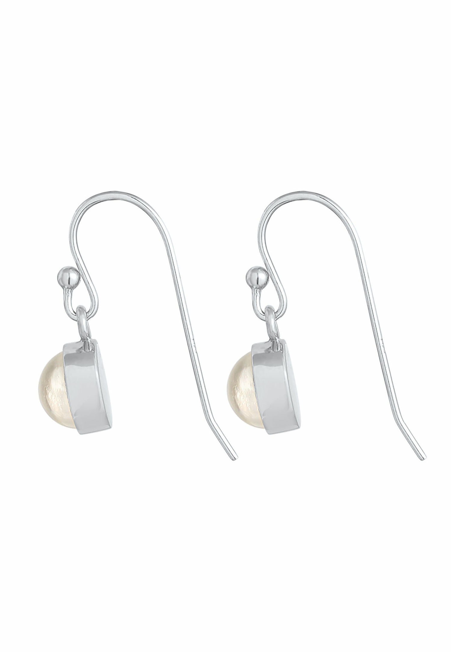 Orecchini da donna Elli, stile classico da blogger, con pietra di luna, in argento sterling 925 placcato oro.