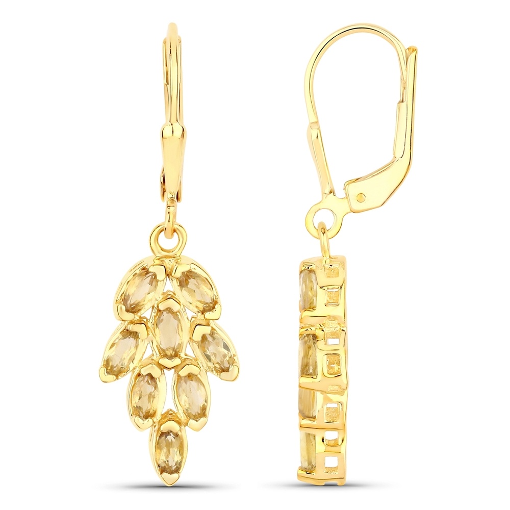 Rafaela Donata Boucles doreilles Argent sterling Citrine en Or jaune Bijoux