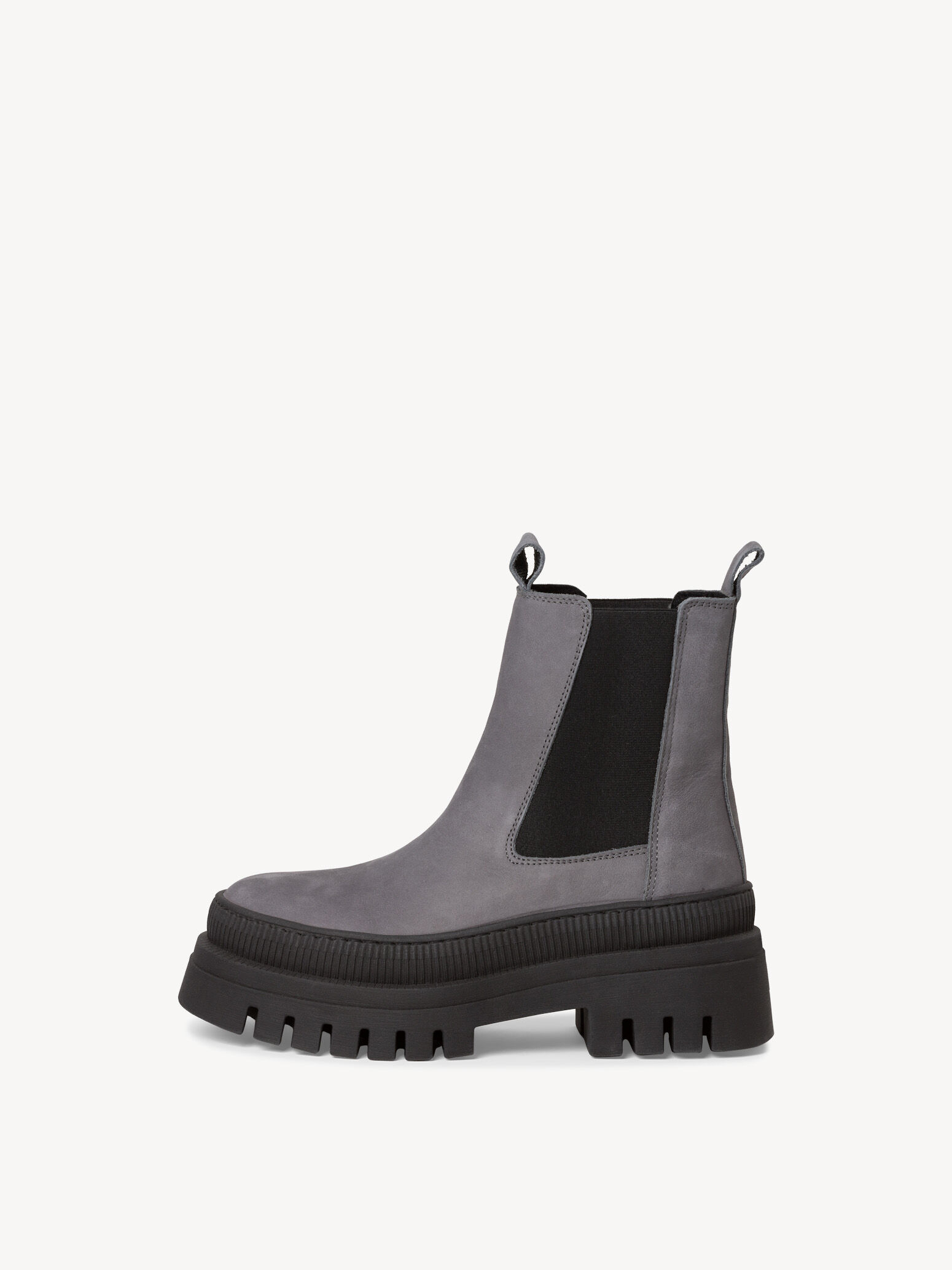 Bottine Chelsea en cuir - gris