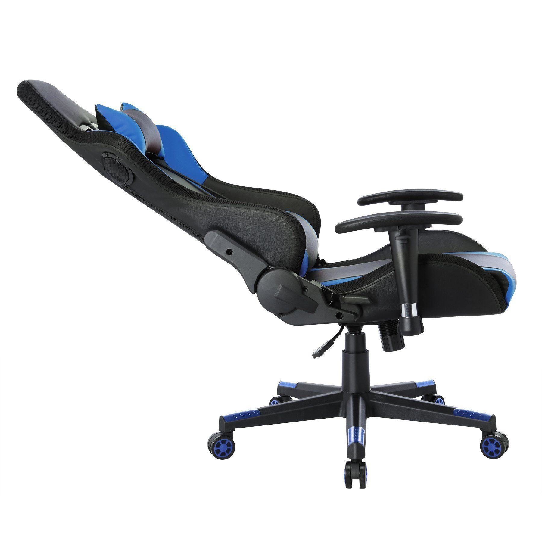 HomeMiYN Gaming Chair Gaming Stuhl Lautsprechern LED-Leuchten ergonomischer Bürostuhl Hoher