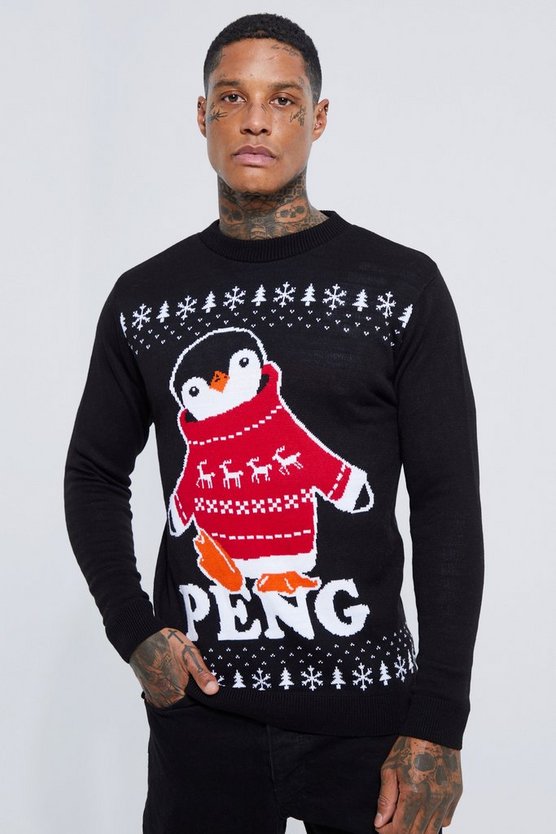 Peng Pinguin Weihnachtspullover