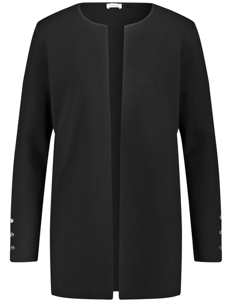 Offener Cardigan mit dekorativen Knöpfen