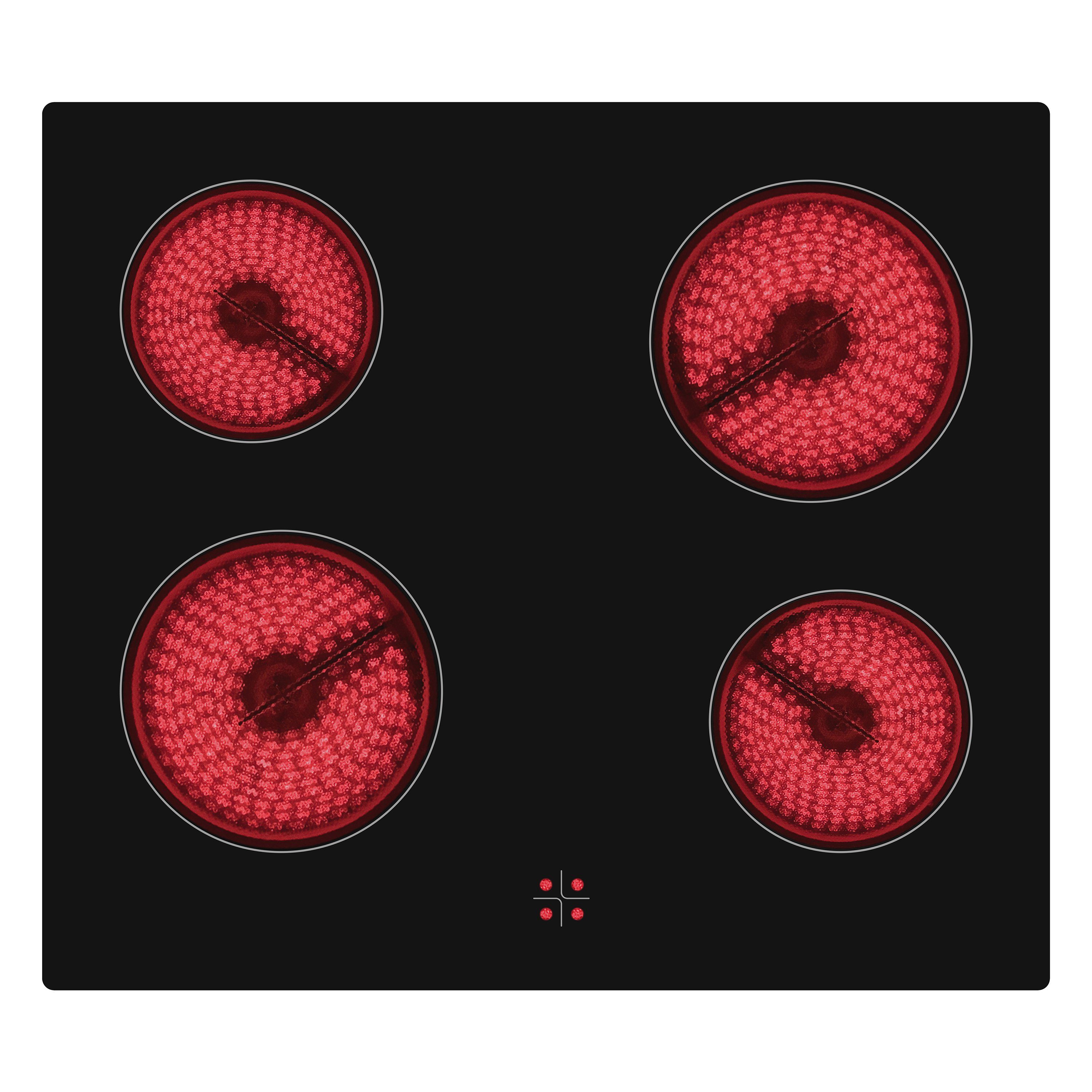 Telefunken Elektro-Herd-Set ECH65A-B, VapClean, Einbauherdset, 65 L, Backofen mit Grill & Umluft, Glaskeramik-Kochfeld