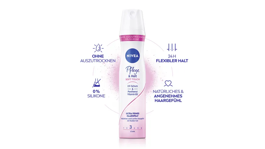 NIVEA Pflege & Halt Soft Touch Ultra-Feines Haarspray 250 ml