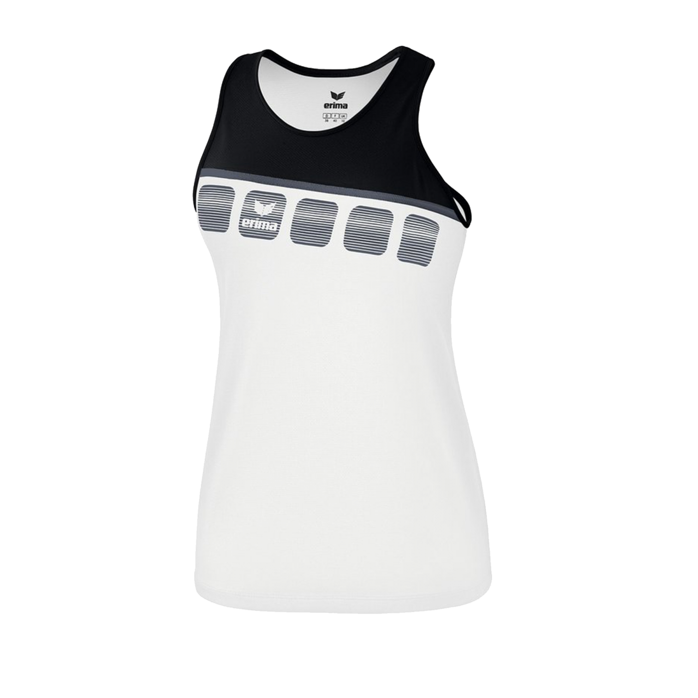 Erima 5-C Tanktop Kids Weiss Schwarz