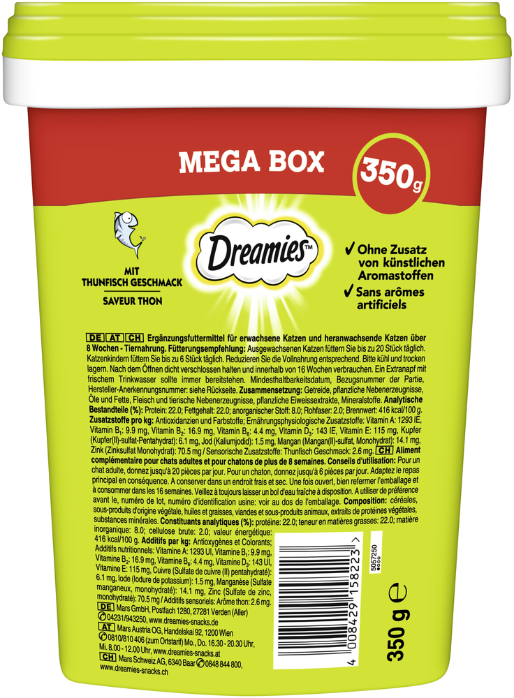Dreamies Snacks Dreamies Mega Box 350g Thunfisch
